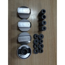 Комплект ручек управления для плиты универсальный (4шт, серебро) WIL1030