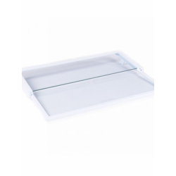 Полка стеклянная складная в сборе из 2-х шт. с обрамлением, т.белый (Folding Glass shelf) 0530024937