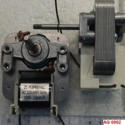 Двигатель 220V 15/18W ZL-НОА6016С  (ZL-YJF6016C FZ6016C-507) аэрогриля Supra AGS-1247, JVC JK-MB048