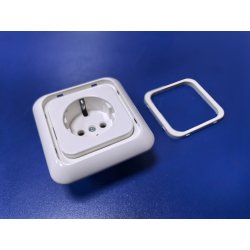 Розетка VI-KO (1-местная, скрытого монтажа с заземлением, комплектуется декоративной вставкой)