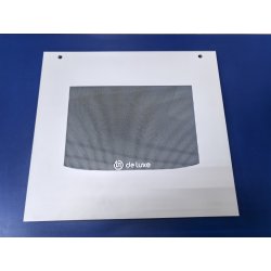 Стекло двери духовки наружное 498х455мм расстояние между центрами 400мм для плит DeLuxe (Де Люкс)