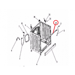 Траверса PA5.06.00.003M (кронштейн верхний) стиральной машины Hansa 41812021