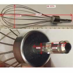 Венчик d50/5x173/33mm (металл) AK0374 блендера Econ ECO-434HB