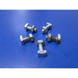 Комплект крепежа фланца ТЭНа (5 болтов M8 с квадратной головкой 13мм + гайка  под ключ 14мм) Thermex