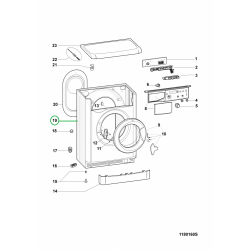 Корпус GW INDESIT 33CSI для СМА Indesit IWUD 4085 509020