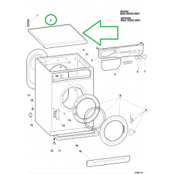 Крышка верхняя стиральной машины Indesit W642TXEX 075420 (С00075420)