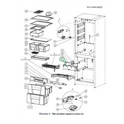 Кожух воздухозаборника системы NoFrost холодильника Бирюса-143 00.44.0020.01