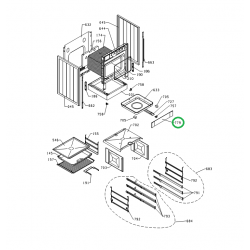 Передняя стеклянная панель посудного ящика плиты Gorenje HEC50EP 630175