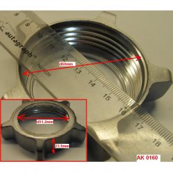 Гайка прижимная корпуса шнека мясорубки Supra MGS-1801T/National NK-MG041/MG020 AK0160