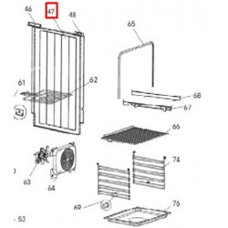 Панель боковая правая плиты Haier HCX-5CDPW2 0530004775