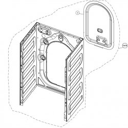 Корпус ARC PI E400 стиральной машины Beko MVE69512ZAW 2835481300