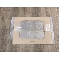 Стекло внешнее 596*447/440 дверцы духового шкафа для Artel Milagro 10-E (A2 RETRO бежевое в сборе)